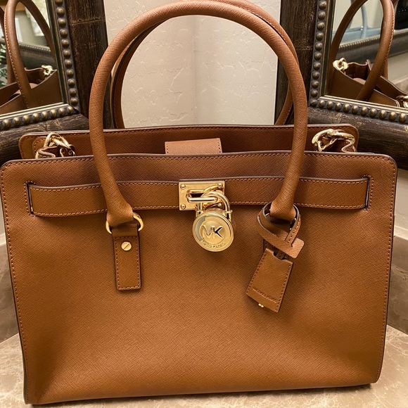 Michael Kors HAMILTON Large EW Satchel brown purse.  Lightly used. - Picture 1 of 9